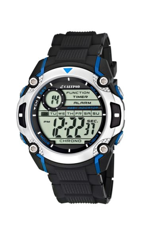 Montre pour homme en stainless, bracelet de silicone, 10ATM