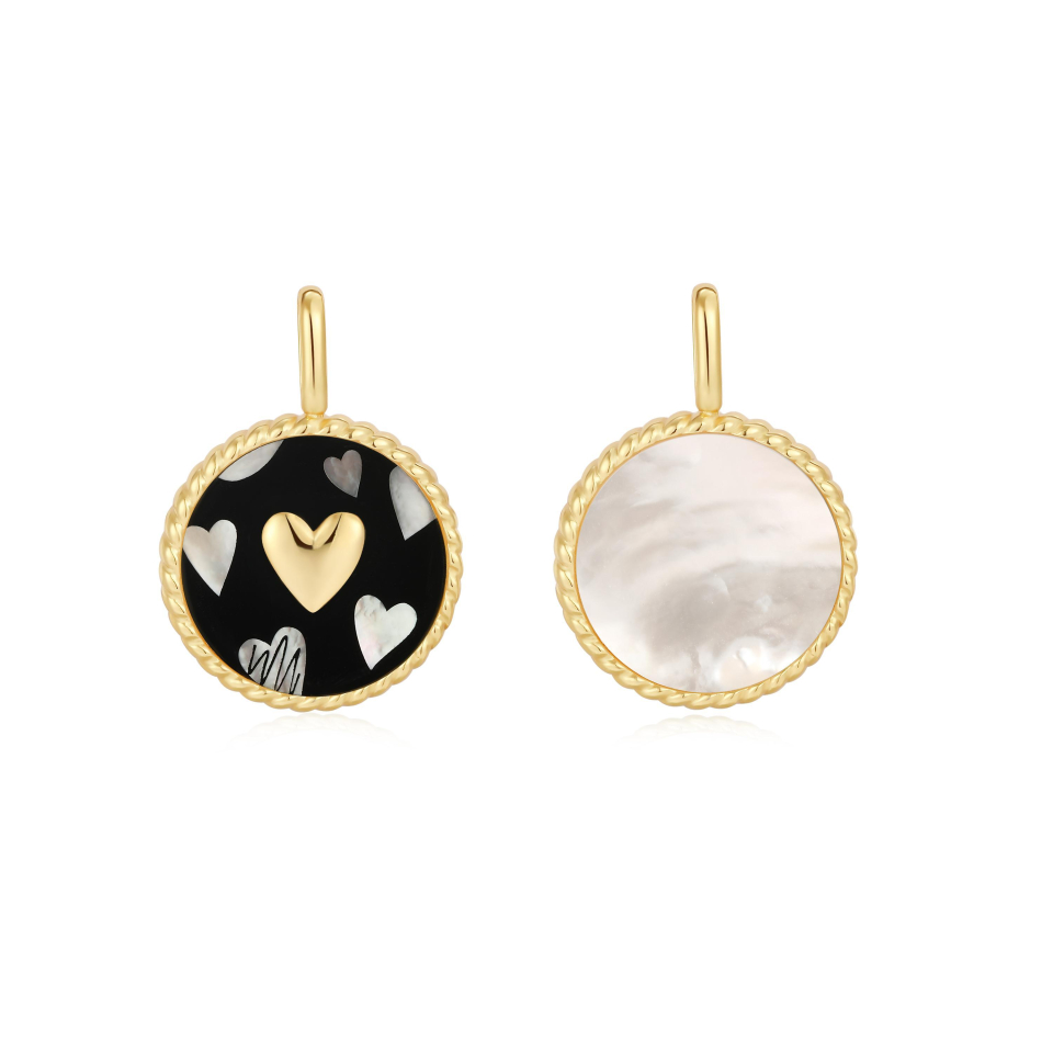 Pendentif réversible pour femme en argent 925, coeur - NC055-09G - Ania Haie
