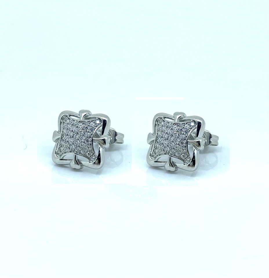 Boucles d'oreilles pour femme en argent 925, cubic zirconium - BO416 - Divers