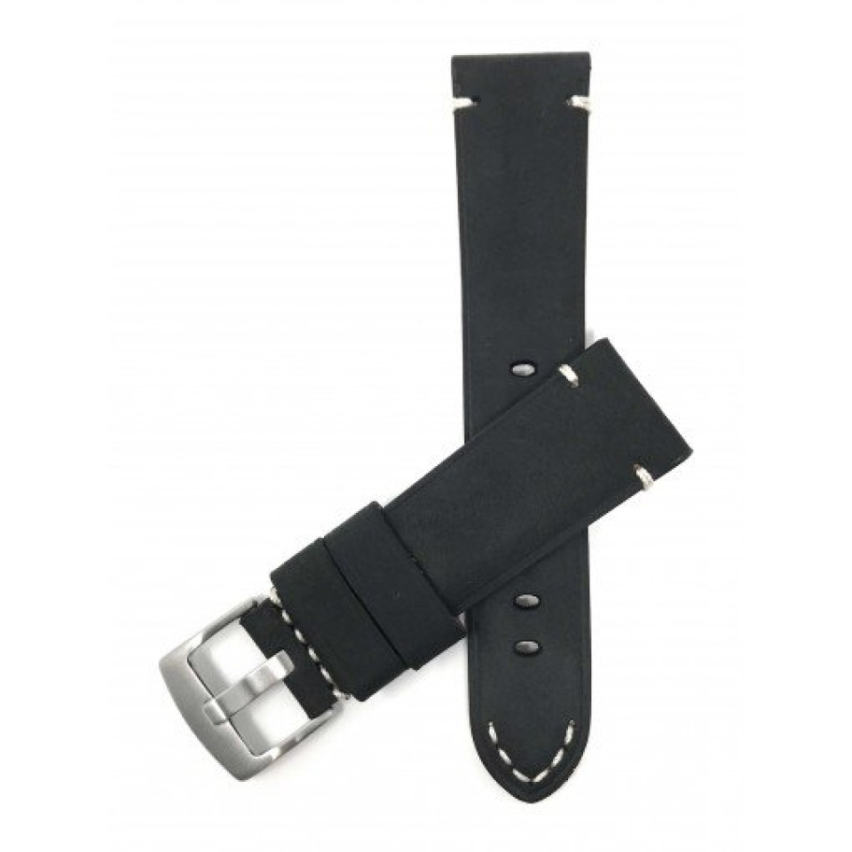 Bracelet de montre en cuir et stainless - XL.520.24.NR - Banda Swiss