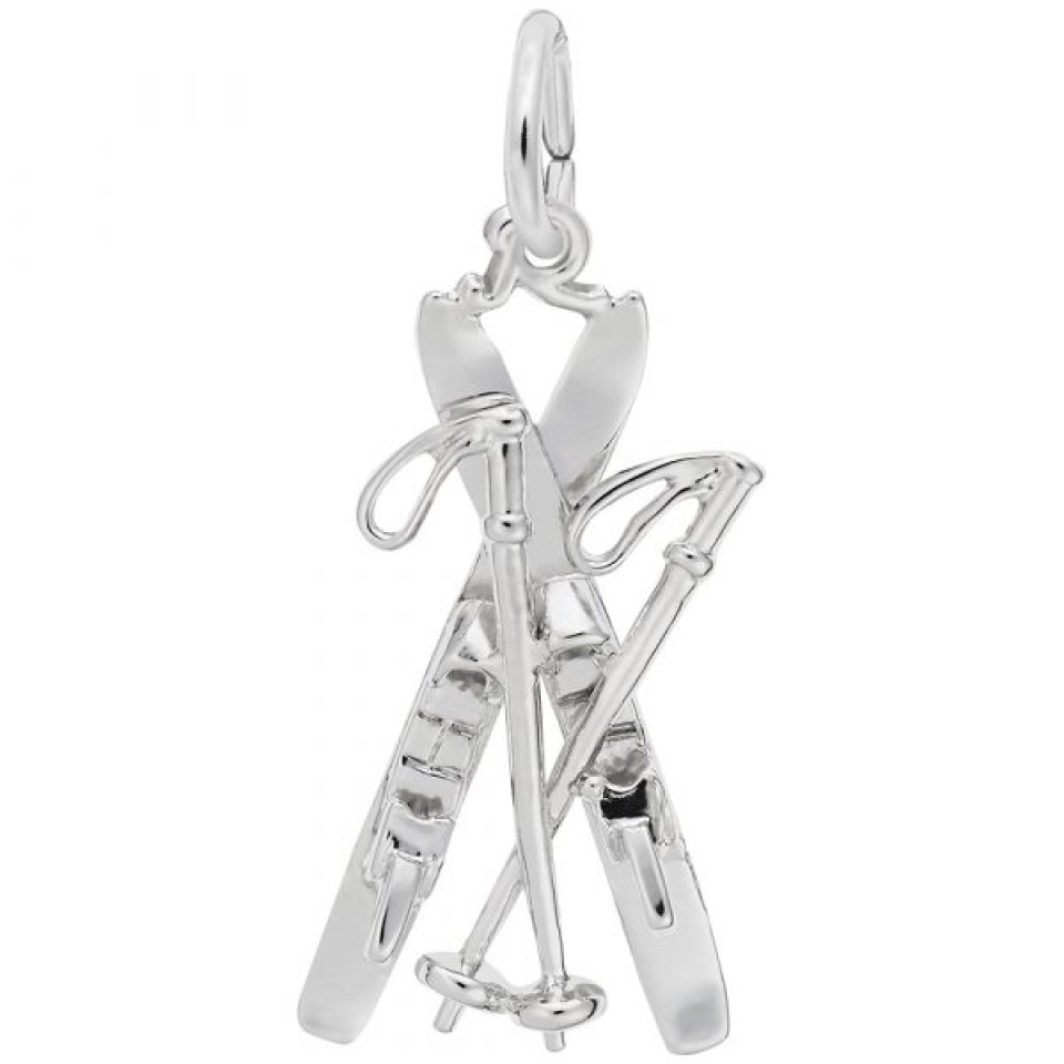 Pendentif en argent 925, ensemble de ski - 10-0776-000 - Rembrandt Charms