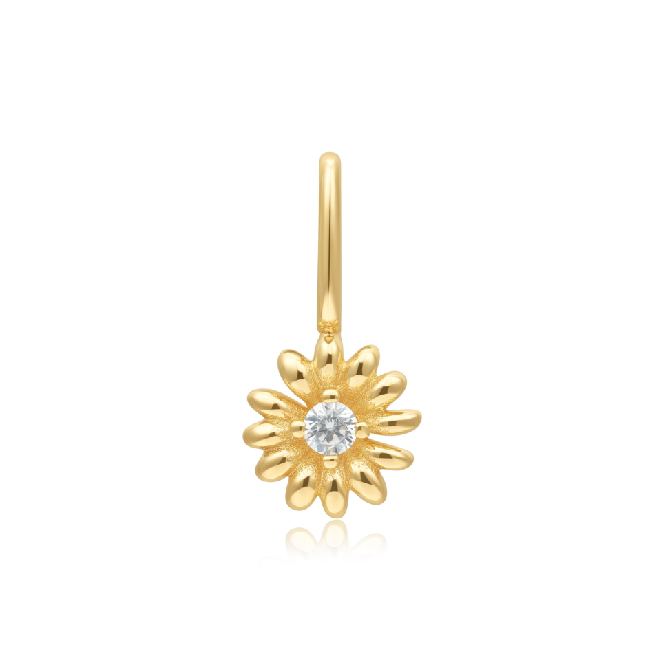 Pendentif pour femme en argent 925, cubic zirconium, fleur - NC055-11G - Ania Haie