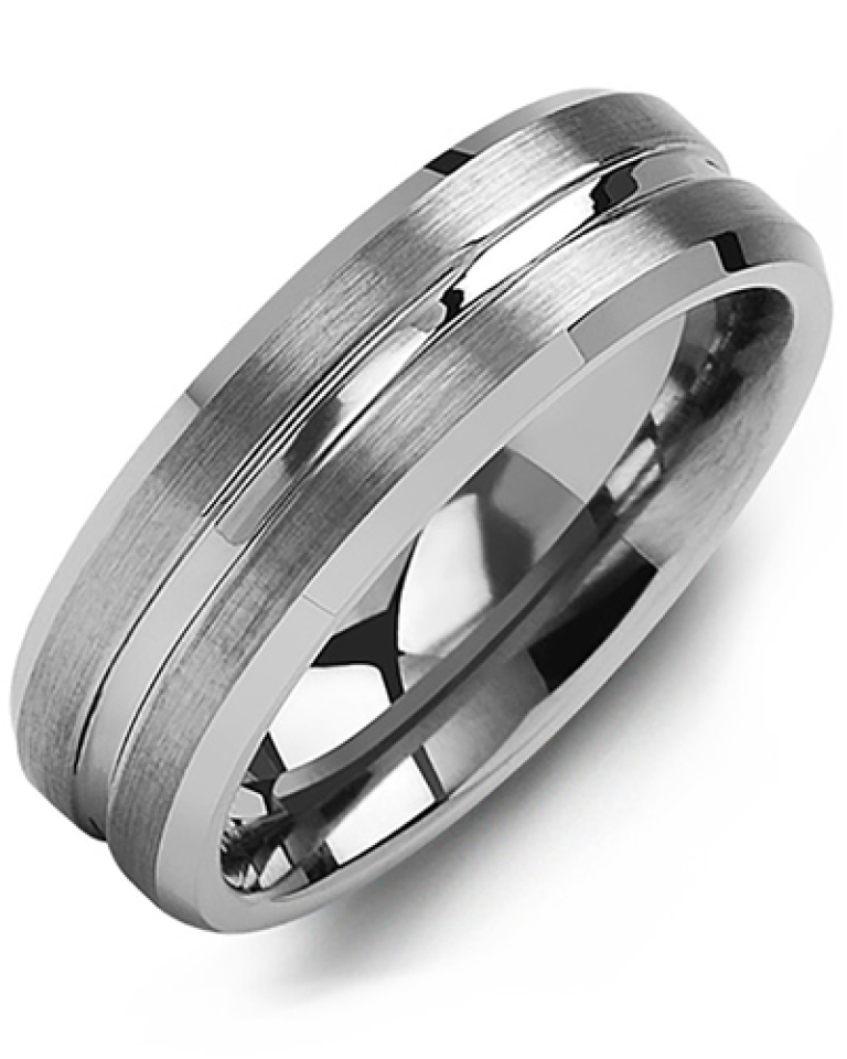 Bague pour homme en tungstène - MGE700TT - Madani