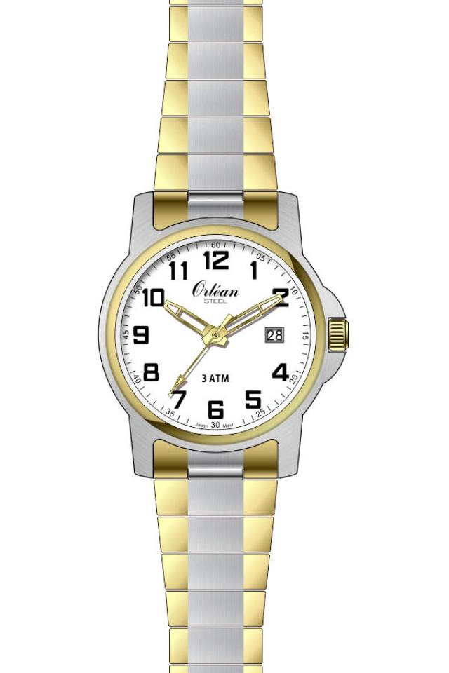 Montre pour femme en stainless, bracelet élastique, 3ATM - ME3185 - Orléan