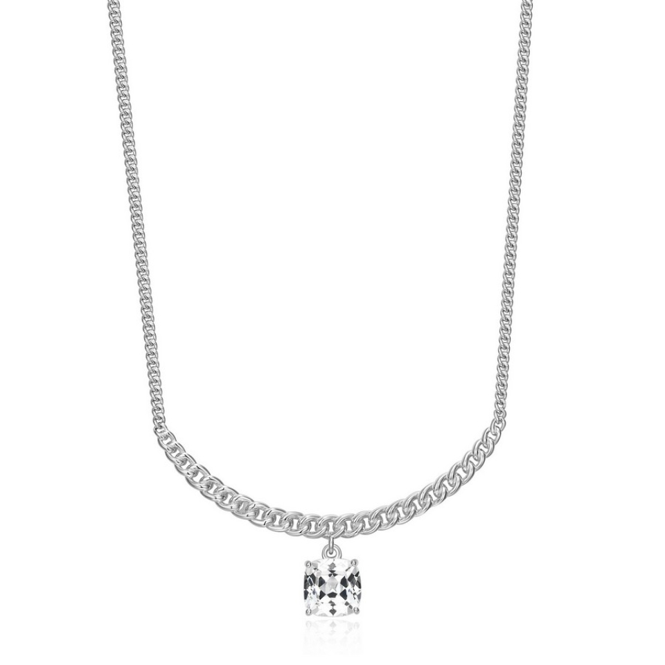 Pendentif pour femme en argent 925, saphir laboratoire - R0LBZ2DC46 - ELLE