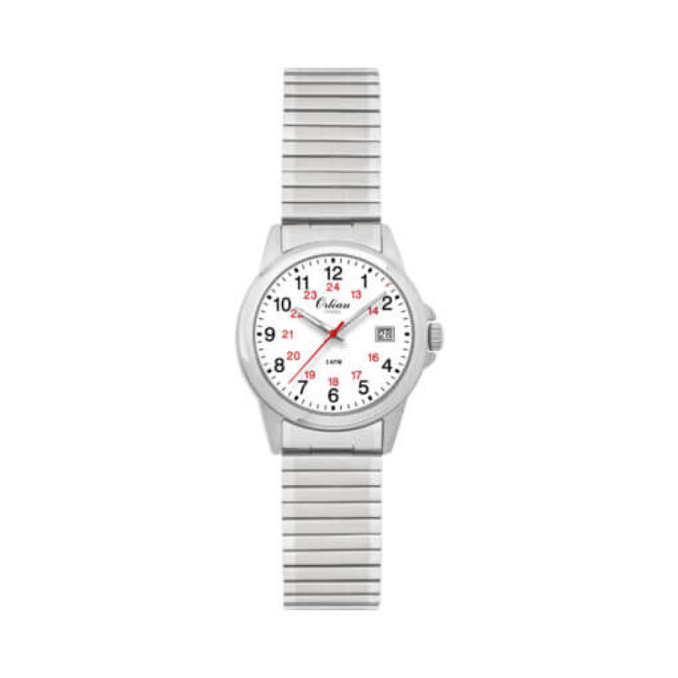 Montre pour femme en stainless, bracelet élastique, 3ATM, date - ME3343X - Orléan