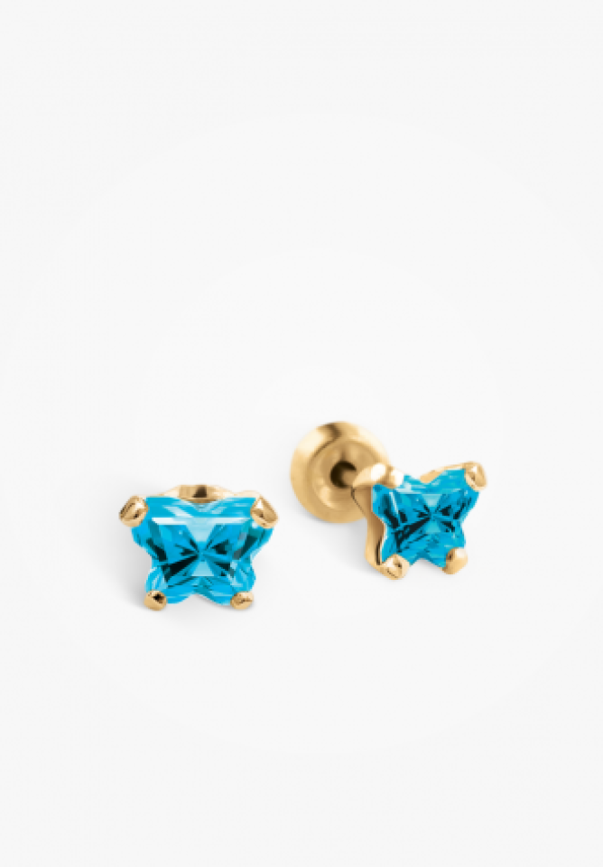 Boucles d'oreilles pour enfant en or 10K, décembre 6x4mm