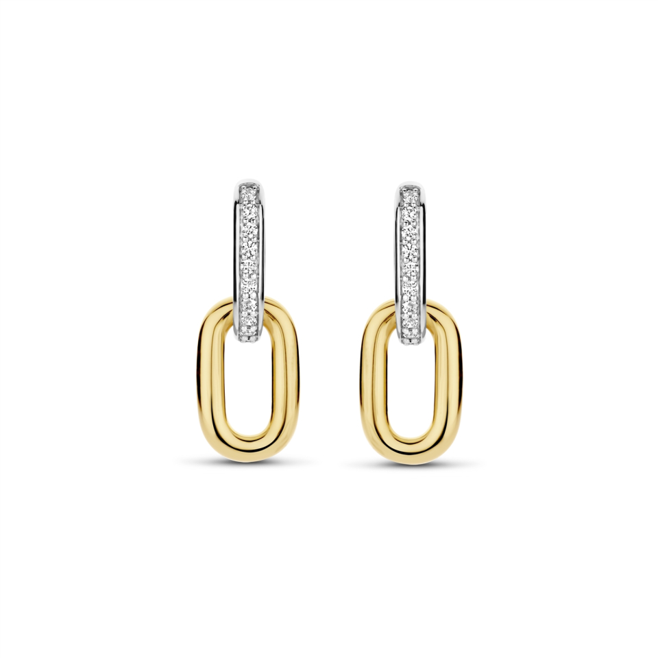 Boucles d'oreilles pour femme en argent 925, cubic zirconium
