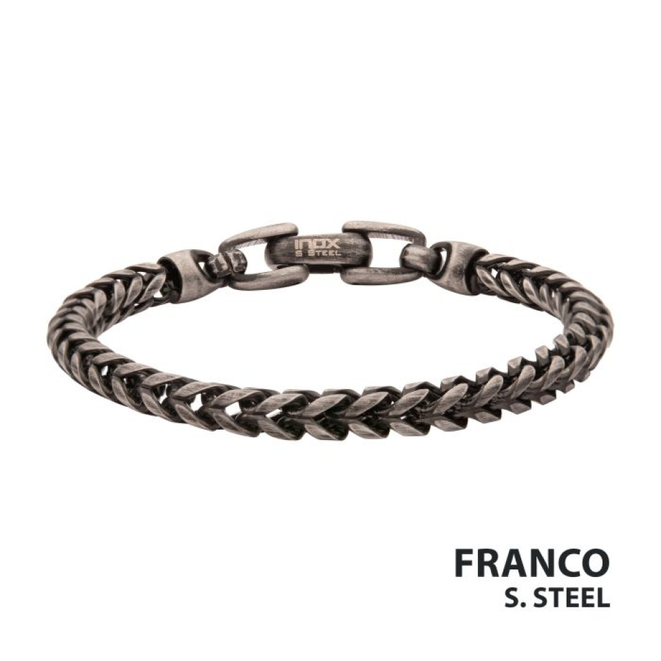 Bracelet pour homme en stainless, franco, 5mm - BR3362ATK-8.5 - Inox