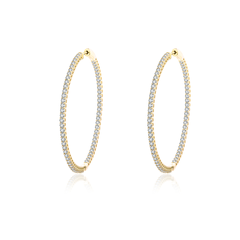 Boucles d'oreilles pour femme en argent 925, cubic zirconium - BO-SARAH-Y - Pinkalie