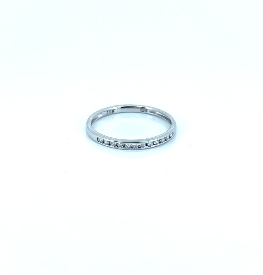 Bague pour femme en or 10k, 12 diamants pour 0.10 carat