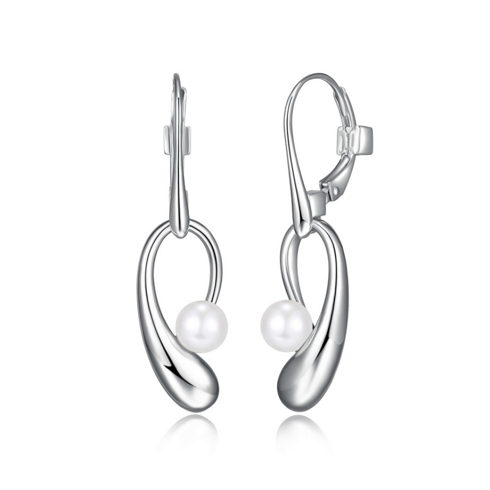 Boucles d'oreilles pour femme en argent 925, perles, crochets - R2LCK2BG6G - ELLE