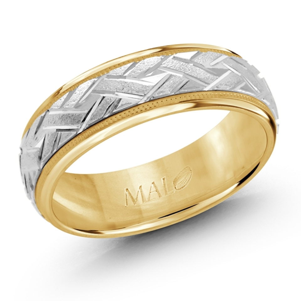 Jonc pour homme en or 10k - FT-045-7YW-01 - MALO