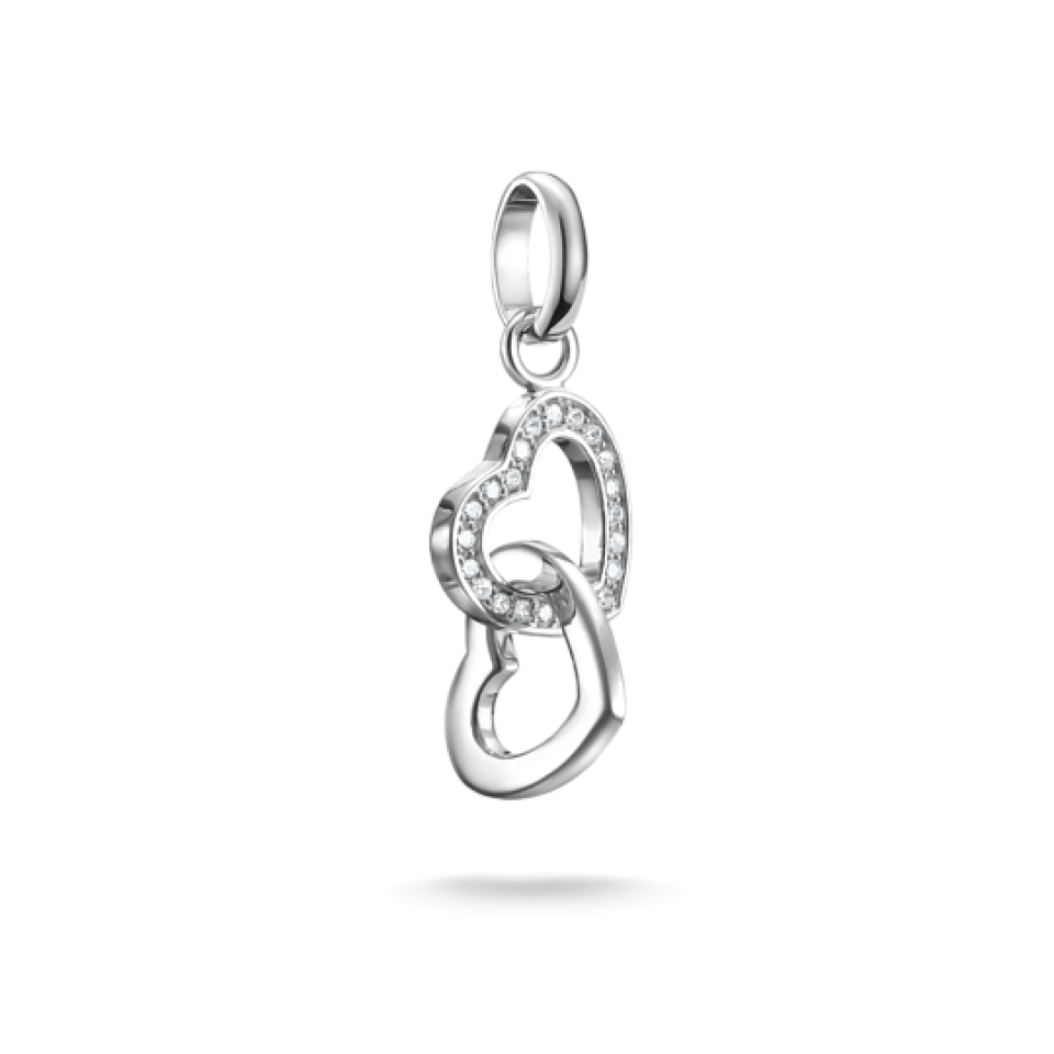 Breloque pour femme en argent 925, cubic zirconium, coeurs - CC1201-051-14 - Thomas Sabo