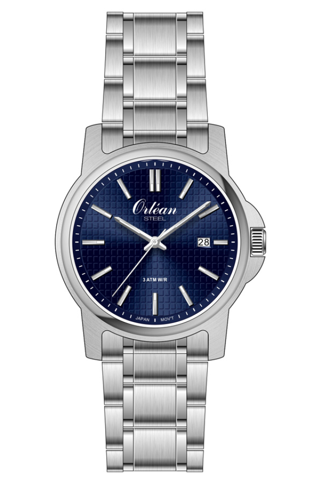 Montre pour homme en stainless, date, 3ATM - ME3669 - Orléan
