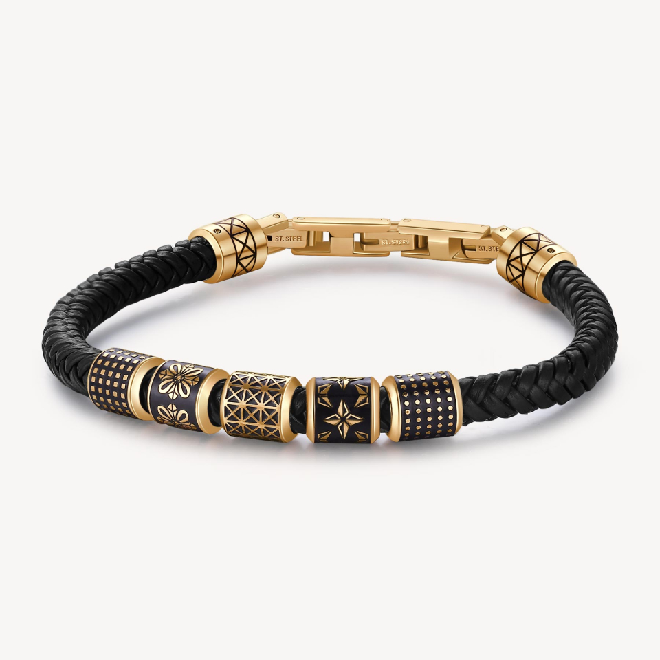 Bracelet pour homme en stainless et cuir - BUL23 - Brosway