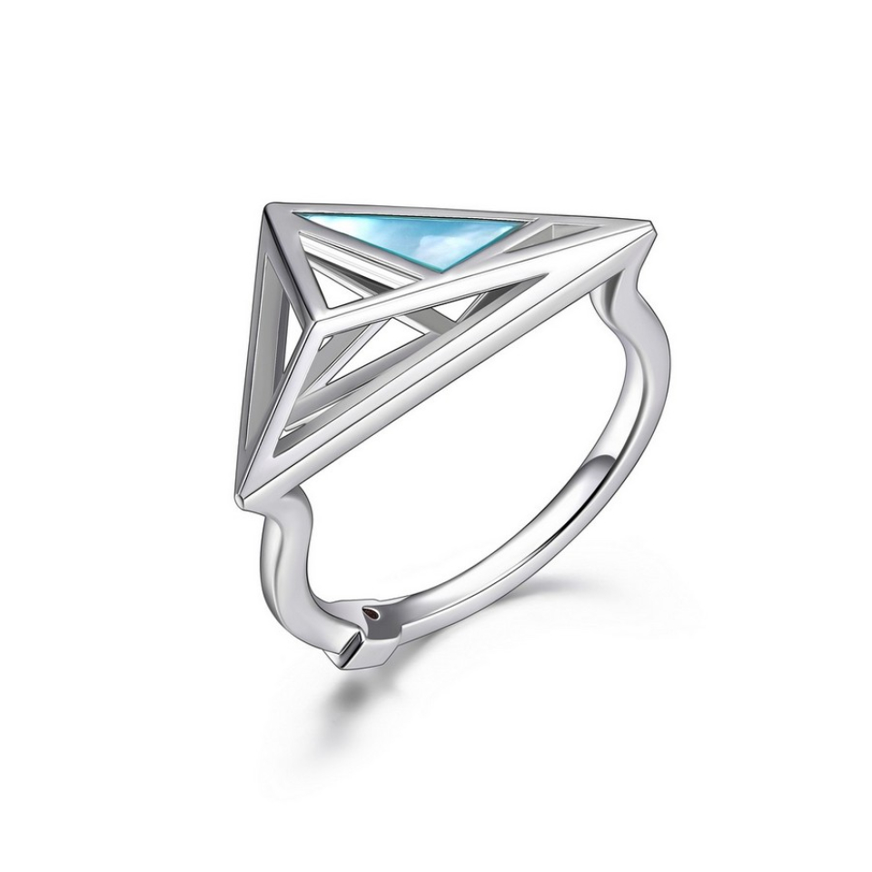 Bague argent 925, triangle - R4LA7RBBAC - ELLE