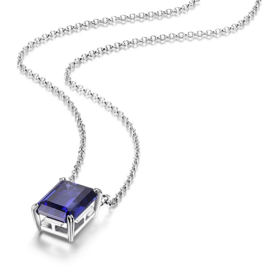 Pendentif pour femme en argent 925, zircon