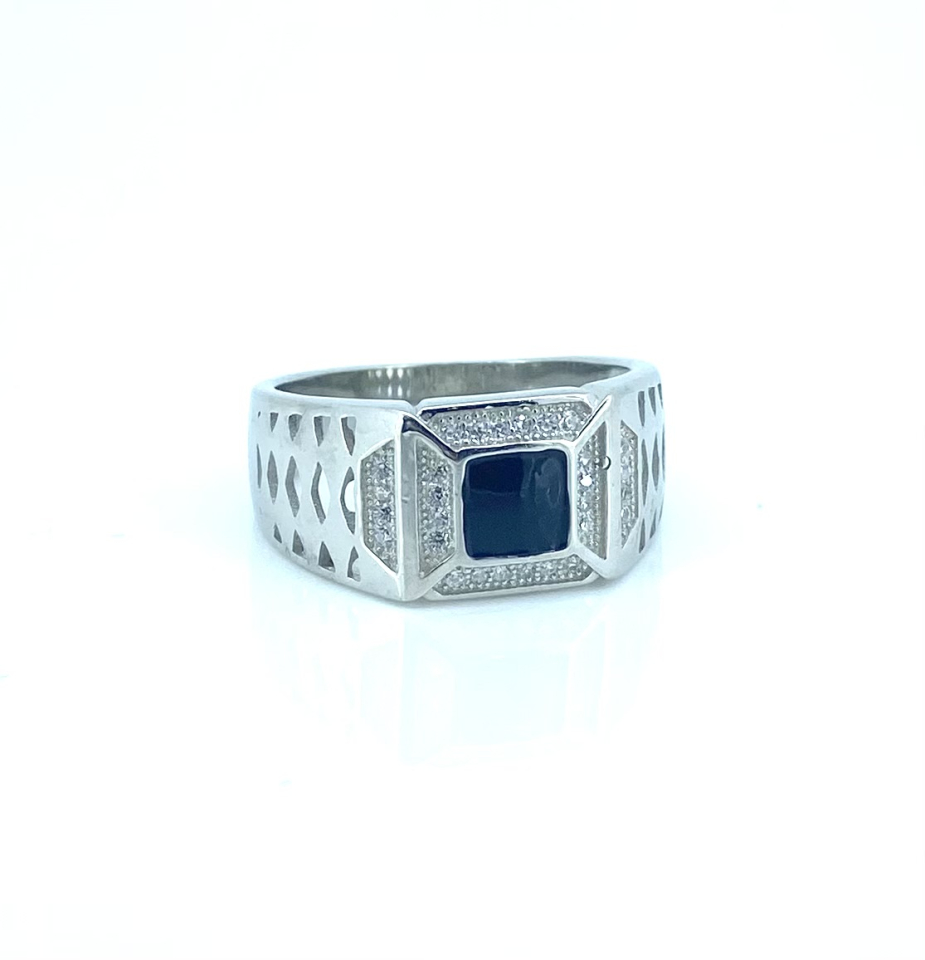 Bague pour homme en argent 925, cubic zirconium - DS-BG05 - Danny's silver