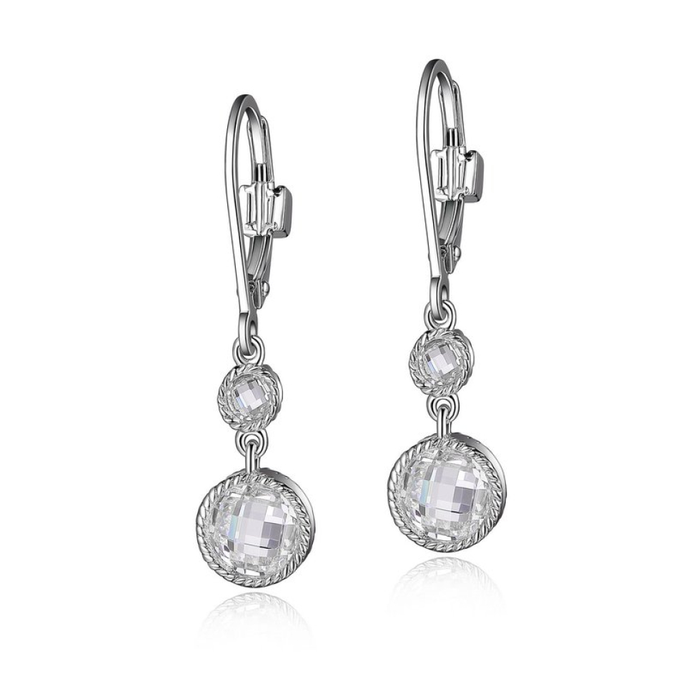 Boucle d'oreilleargent 925 zircons