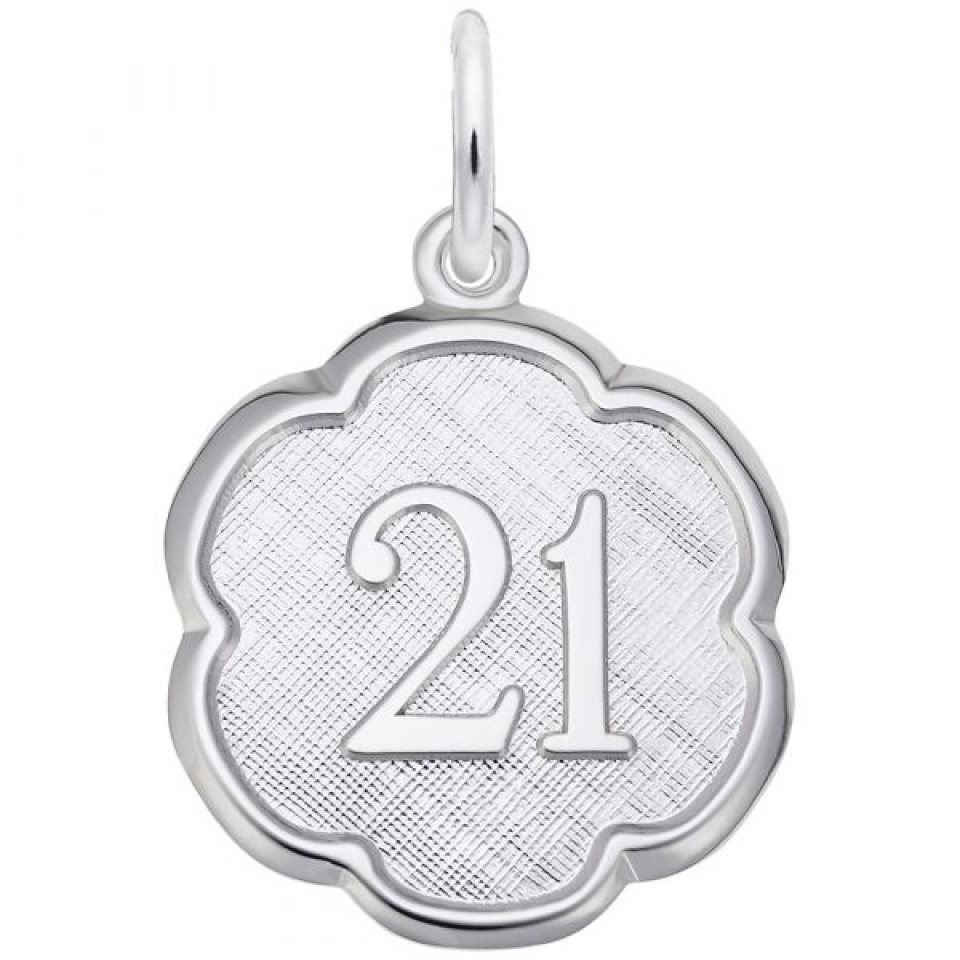 Pendentif en argent 925, numéro 21 - 10-1334-000 - Rembrandt Charms