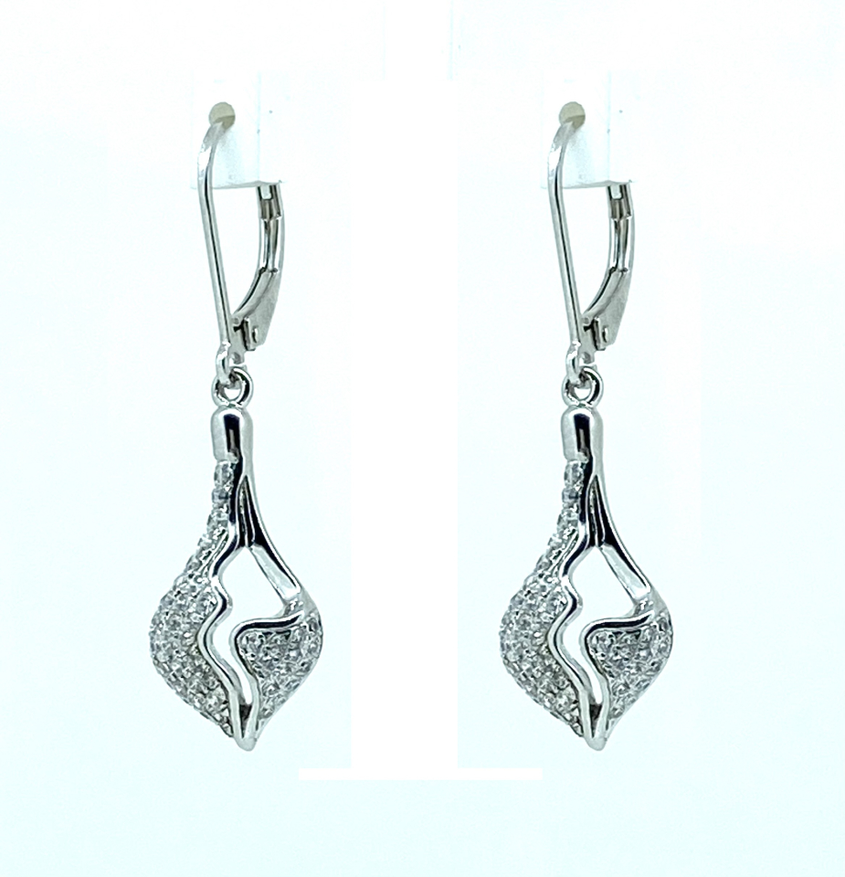 Boucles d'oreilles pour femme en argent 925, cubic zirconium - BO413 - Divers