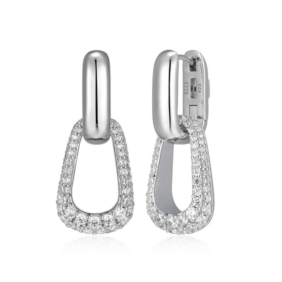 Boucles d'oreilles pour femme en argent 925, cubic zirconium - R2LCU1009F - ELLE