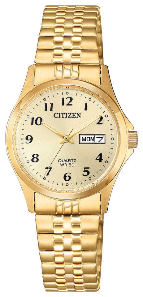 Montre pour femme en stainless, bracelet élastique, 5ATM