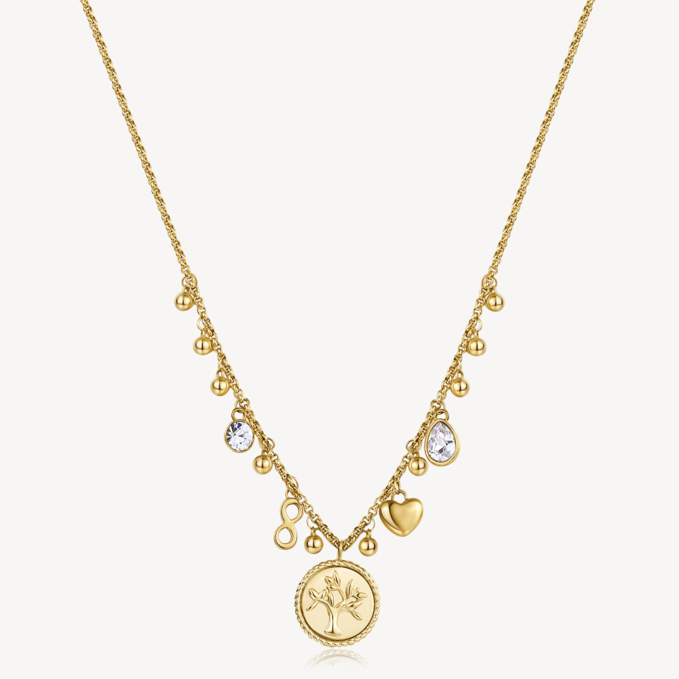 Collier pour femme en stainless, cubic zirconium, arbre de vie, coeur, infini - BHKN101 - Brosway