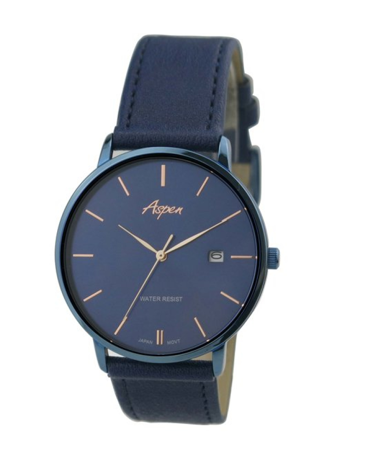 Montre pour homme, bracelet en imitation de cuir - AP1051-L - Aspen