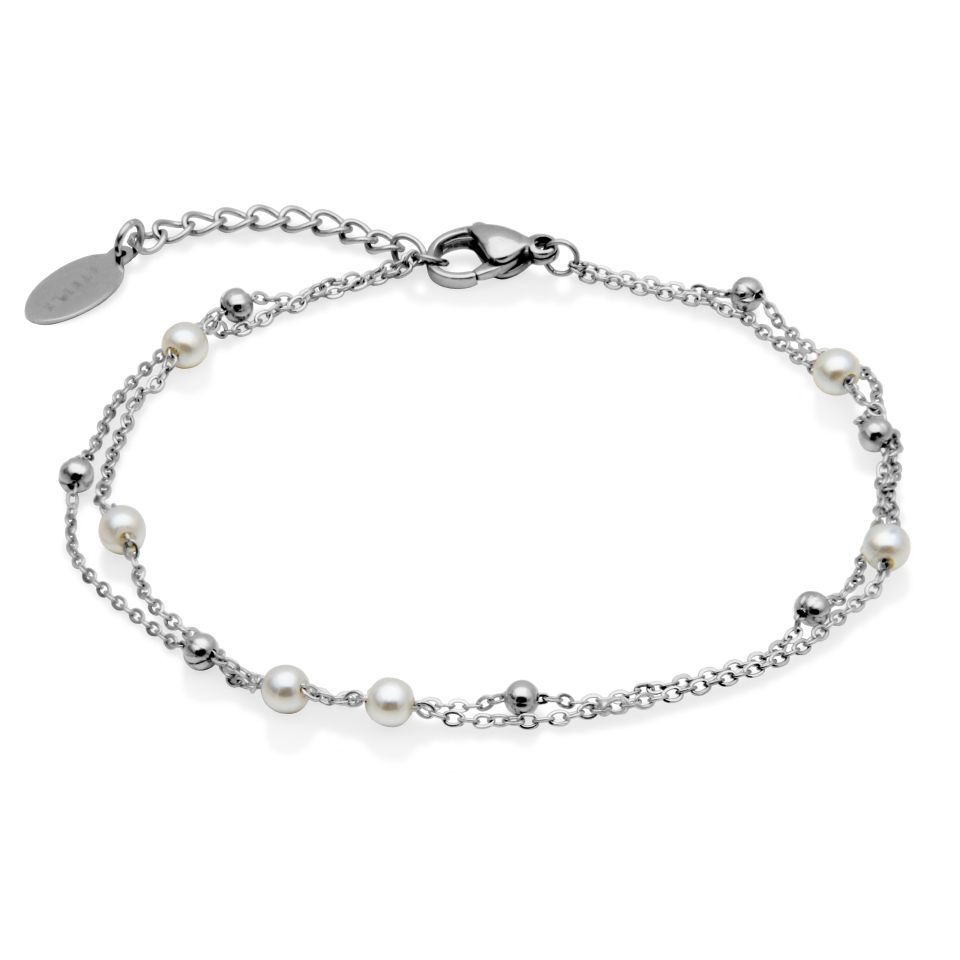 Chevillère pour femme en stainless, perles - T1XF880190 - Steelx