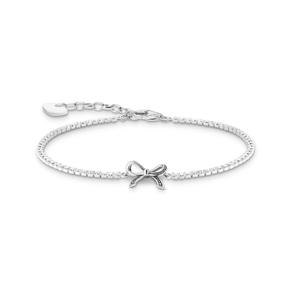 Bracelet tennis pour femme en argent 925, cubic zirconium, noeud - A2172-643-14-L19V - Thomas Sabo