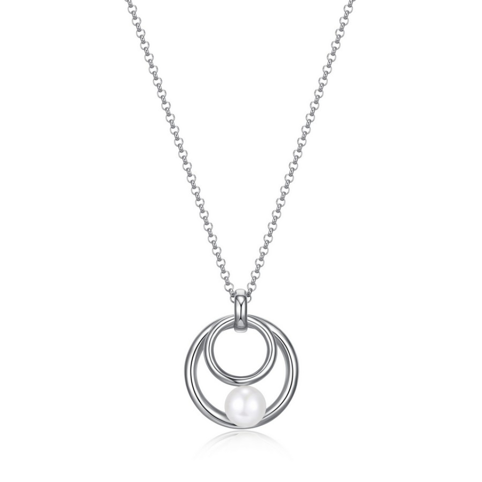 Pendentif pour femme en argent 925, perle