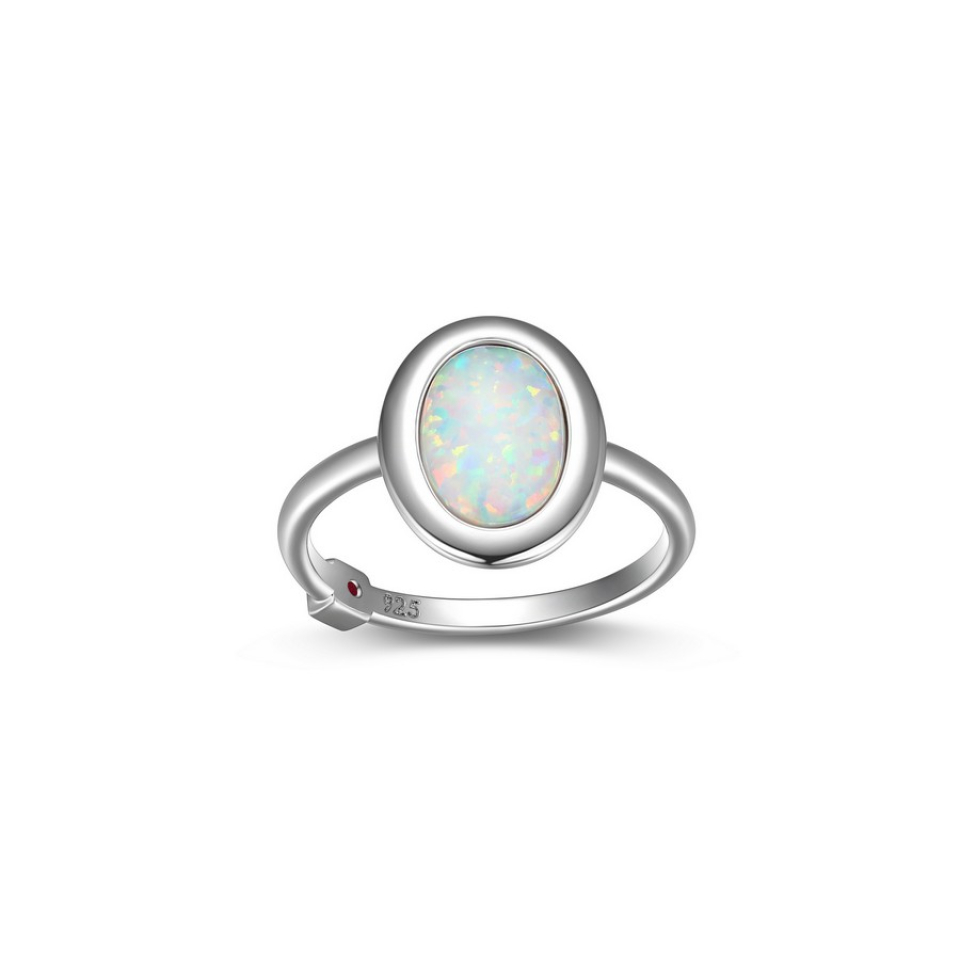 Bague pour femme en argent 925, opale laboratoire - R4LAGC39AC - ELLE