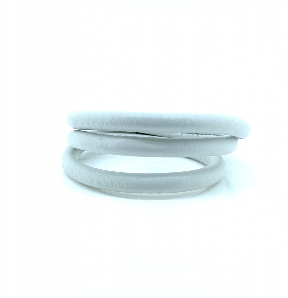 Bracelet triple pour femme en peau d'agneau et stainless - 1004910-57 - Story