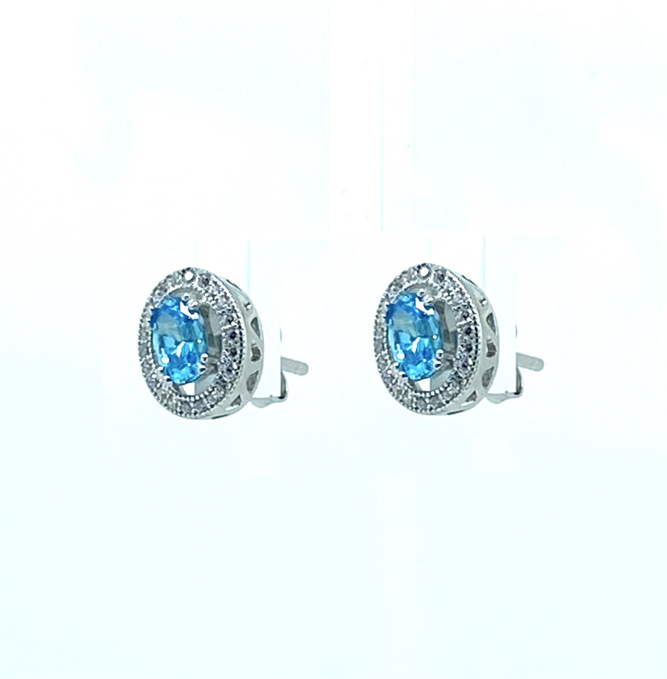 Boucles d'oreilles pour femme en argent 925, cubic zirconium - BO436 - Divers