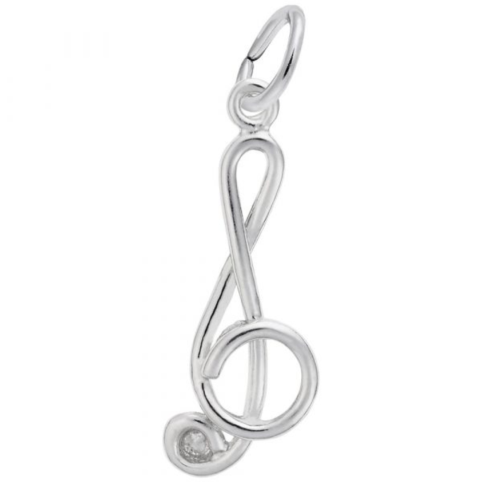 Pendentif en argent 925, clée de sol - 10-0292-000 - Rembrandt Charms