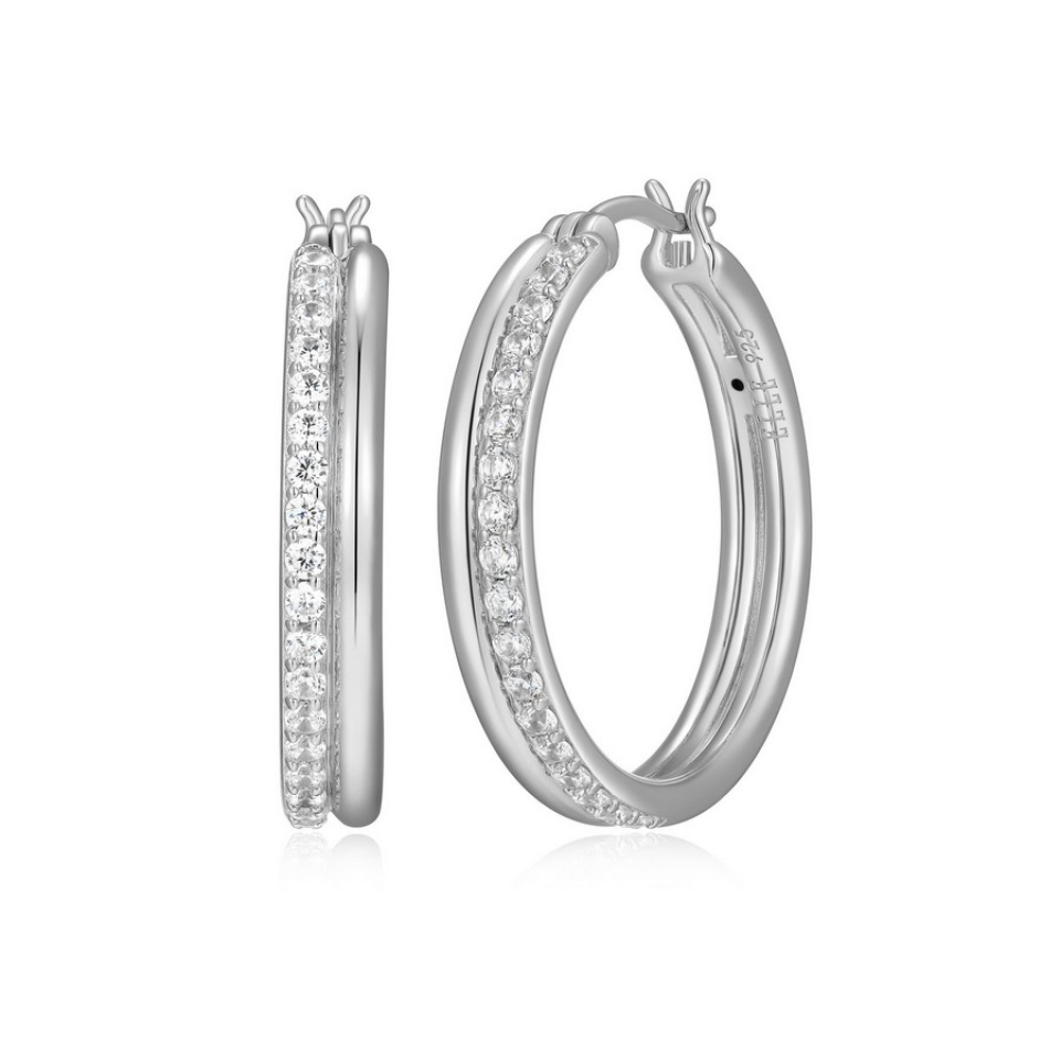 Boucles d'oreilles pour femme en argent 925, cubic zirconium - R2LCT6000J - ELLE