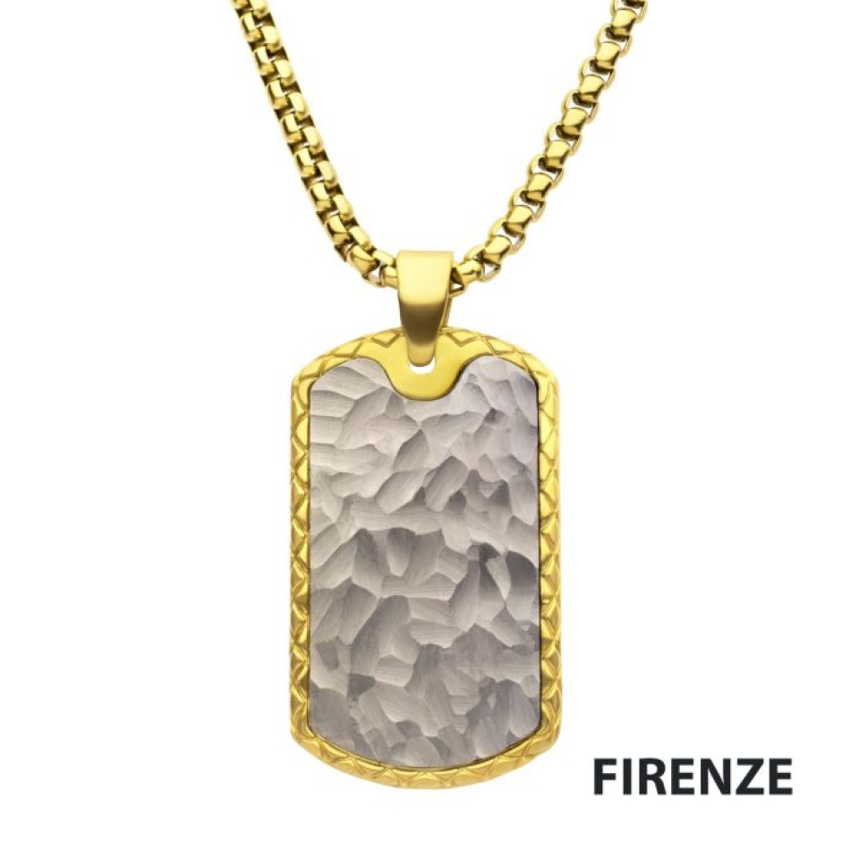Pendentif pour homme en stainless - SSP662GPNK - Inox