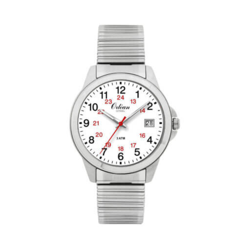 Montre pour homme en stainless, bracelet élastique, 3ATM - ME3338 - Orléan