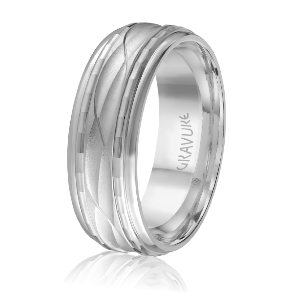 Jonc pour homme en or 10k - GL-1052-8W - MALO