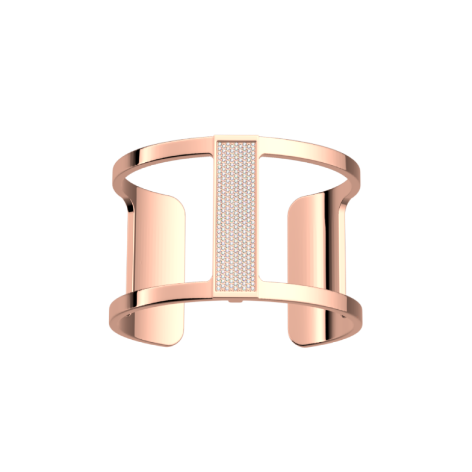 Bracelet pour femme en brass, 40mm, barette, zircons - 70276854008000 - Les Georgettes