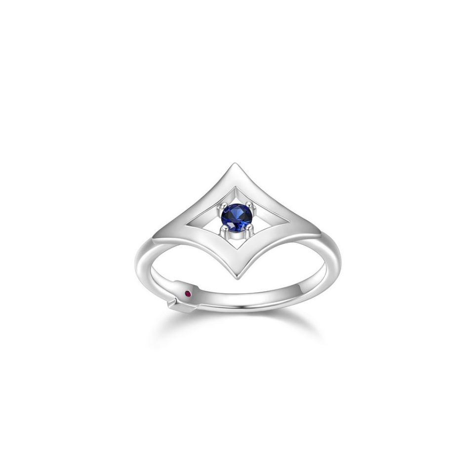 Bague pour femme en argent 925, saphir crée en laboratoire - R4LADC02AC - ELLE