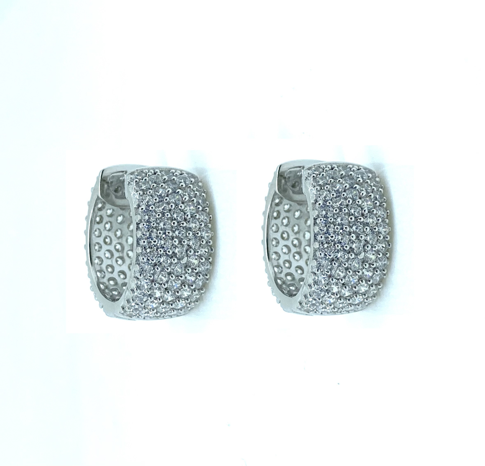 Boucles d'oreilles pour femme en argent 925, cubic zirconium - BO446 - Divers