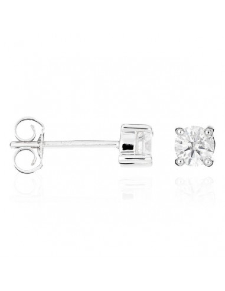 Boucles d'oreilles en or 14k, 2 diamants I-1 pour 0.24 carat - BO525 - REC
