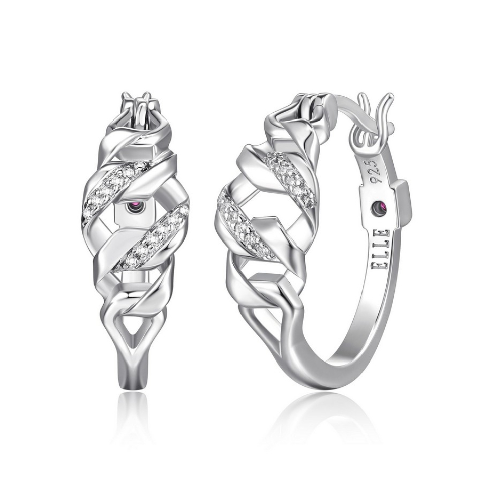 Boucles d'oreilles pour femme en argent 925, cubic zirconium