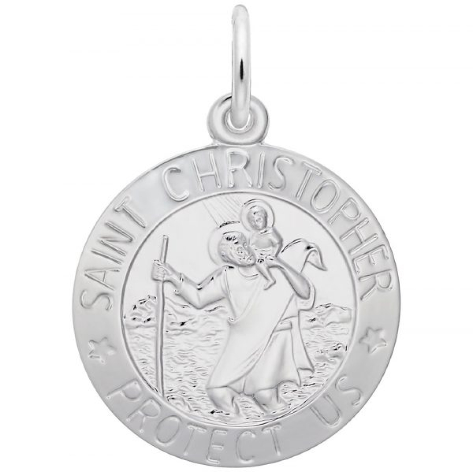 Pendentif en argent 925, médaillon Saint-Christopher - 10-0590-000 - Rembrandt Charms