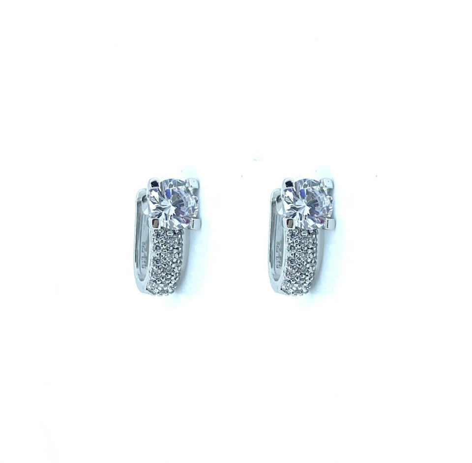 Boucles d'oreilles pour femme en argent 925, cubic zirconium - ESE-06 - Ethan Stars