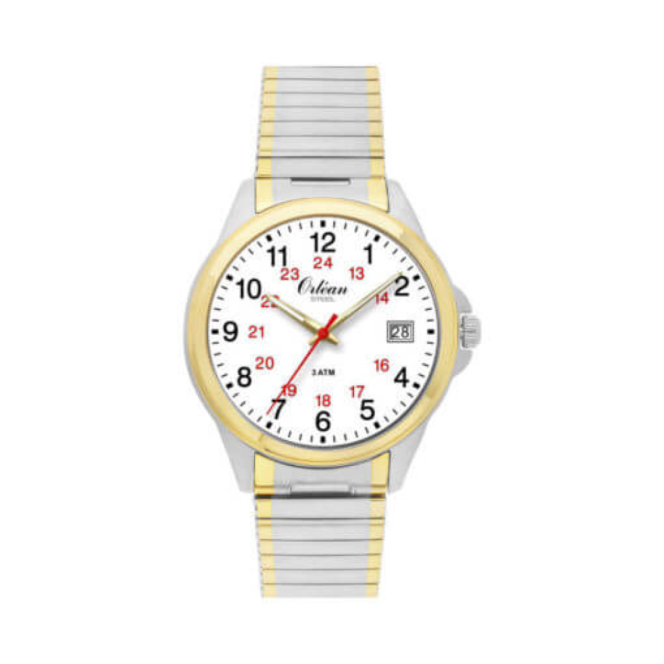 Montre pour homme en stainless, bracelet élastique, 3ATM - ME3341 - Orléan