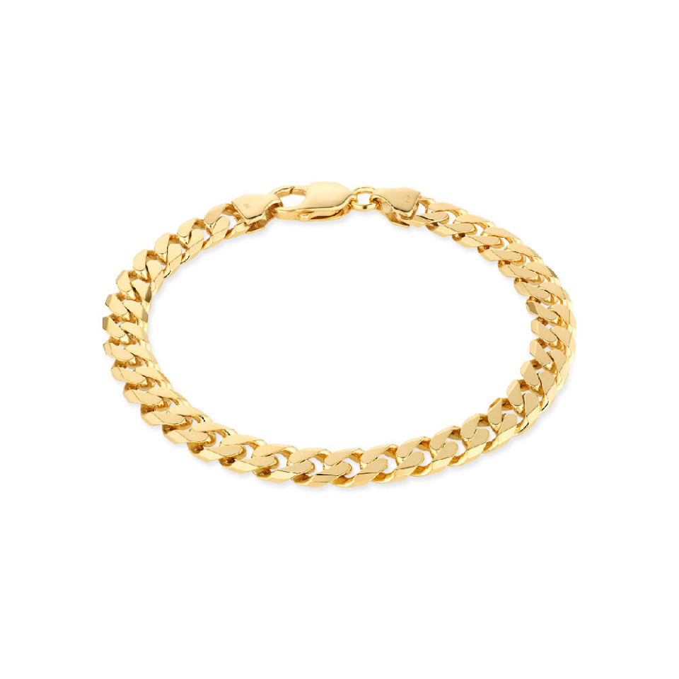 Bracelet pour homme en or 10k, gourmette - 10-GOURM60-8.5 - C.B.E